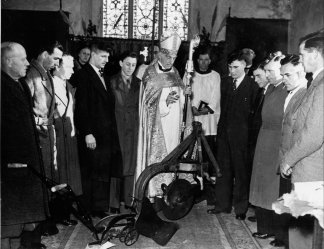 Bishop of Norwich blessing the plough