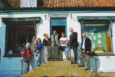 Norman Lamb MP visiting the shop in October 2003
